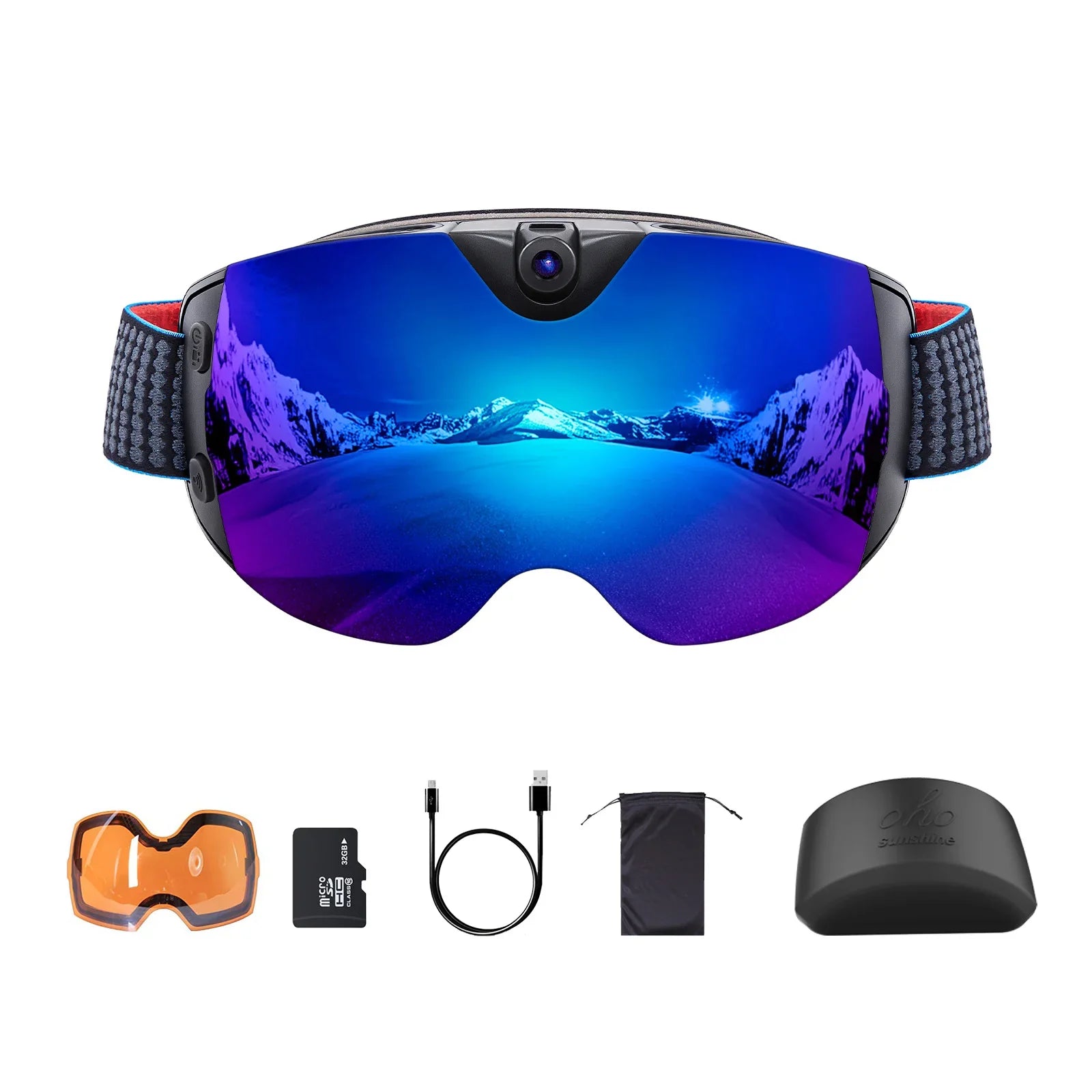 Lunettes de ski 4K UHD avec caméra intégrée